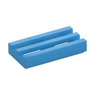Tile Special 1 x 2 Grille with Bottom Groove (Dark Azure)