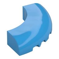 Brick Round Corner 5 x 5 x 1 Curved, Bottom Cut Outs, No Studs, 7 Bottom Tubes (Dark Azure)