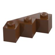 Brick Wedged 3 x 3 Facet (Reddish Brown)