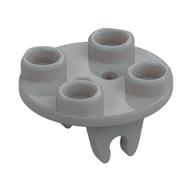 Wheel Holder, Plate, Round 2 x 2 Thin with Clips (Light Bluish Gray)