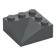 Brick Sloped 33° 3 x 3 Double Concave (Dark Bluish Gray)