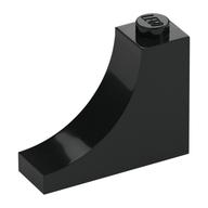 Brick Curved 1 x 3 x 2 Inverted [Inside Bow] (Black)