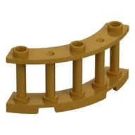 Fence Spindled 4 x 4 x 2 Quarter Round with 3 Studs (Pearl Gold)