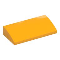 Brick Curved 2 x 4 x 2/3 No Studs, with Bottom Tubes (Bright Light Orange)