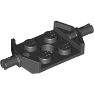 Plate Special 2 x 2 with Wheels Holder Wide (Black)