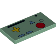 Tile 2 x 4 with BMO Controls [Adventure Time] Print (Sand Green)