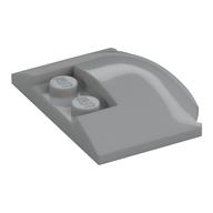 Brick Round 3 x 4 x 2/3 Triple Curved with 2 Sunk Studs (Light Bluish Gray)