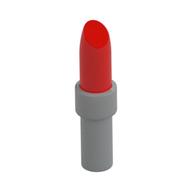 Lipstick with Light Bluish Gray Handle (Red)