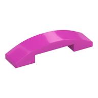Brick Curved 4 x 1 Double, No Studs (Dark Pink)