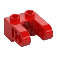 Technic Brick 1 x 2 with Hole and Dual Beam Extensions (Red)