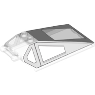 Windscreen 8 x 4 x 2 with Handle and 2 Studs with White Cockpit Print (Trans-Clear)