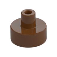 Tile Special Round 1 x 1 with Hollow Bar (Reddish Brown)