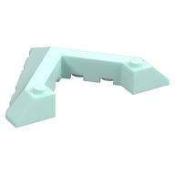 Brick Wedged, Sloped 45° 6 x 8 with Pointed Cutout (Light Aqua)