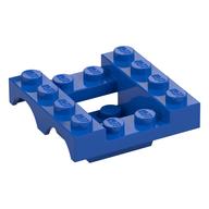 Vehicle Base 4 x 4 x 1 1/3 with Wheel Arches, 2 x 2 Recessed Center and Hole (Blue)