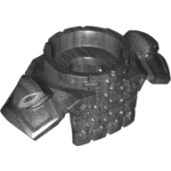 Minifig Neckwear Armour Breastplate with Round Collar, Chain Mail, Shoulder Pads with Snake Heads and 1 Stud on Back (Pearl Titanium)