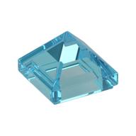 Brick Sloped 45° 1 x 1 x 2/3 Quadruple Convex [Pyramid] (Trans-Light Blue)