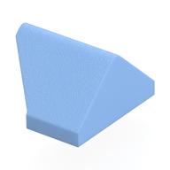 Brick Sloped 45° 2 x 1 Double / Inverted with Bottom Stud Holder (Bright Light Blue)