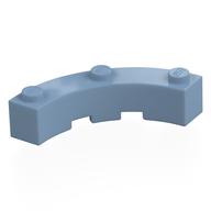 Brick Round Corner 4 x 4 Macaroni Wide with 3 Studs (Sand Blue)