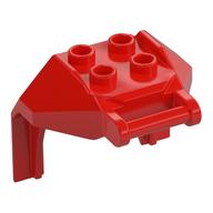 Plate Special, 2 x 2 Studs and Handle, Closed Ends (Mech Chest Plate / Armor) (Red)