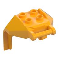 Plate Special, 2 x 2 Studs and Handle, Closed Ends (Mech Chest Plate / Armor) (Bright Light Orange)