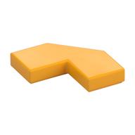 Tile Special 2 x 2 Corner with Cut Corner - Facet (Bright Light Orange)