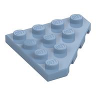 Wedge Plate 4 x 4 Cut Corner (Sand Blue)