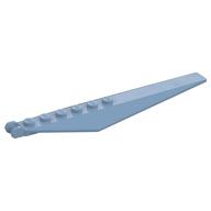 Hinge Plate 1 x 12 Locking with Angled Side Extensions and Tapered Ends, 7 Teeth (Sand Blue)