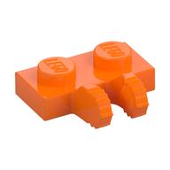 Hinge Plate 1 x 2 Locking with 2 Fingers on Side, 9 Teeth (Orange)