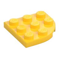 Plate Round Corner 3 x 3 (Yellow)