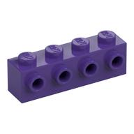Brick Special 1 x 4 with 4 Studs on One Side (Dark Purple)