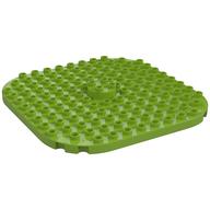 Duplo Plate 12 x 12, Rounded Corners with Raised 2 x 2 Center Cylinder (Lime)