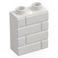 Duplo Brick 1 x 2 x 2 Brick Effect (White)