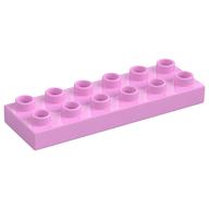 Duplo Plate 2 x 6 (Bright Pink)