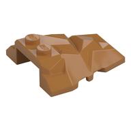 Brick Wedged, Sloped 4 x 4 Fractured Polygon Top (Medium Nougat)