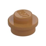Plate Round 1 x 1 with Solid Stud (Medium Nougat)