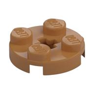 Plate Round 2 x 2 with Axle Hole Type 1 (+ Opening) (Medium Nougat)
