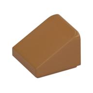 Brick Sloped 30° 1 x 1 x 2/3 (Cheese Slope) (Medium Nougat)