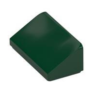 Brick Sloped 30° 1 x 2 x 2/3 (Dark Green)