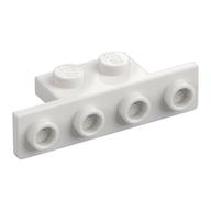 Bracket 1 x 2 - 1 x 4 [Rounded Corners at Bottom, Square Corners at Top] (White)