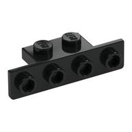 Bracket 1 x 2 - 1 x 4 [Rounded Corners at Bottom, Square Corners at Top] (Black)