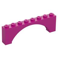 Brick Arch 1 x 8 x 2 Raised (Magenta)