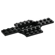 Vehicle Base 6 x 12 x 3/4 with 4 x 2 Recessed Center with Smooth Underside (Black)