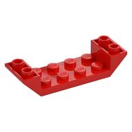 Brick Sloped Inverted 45° 6 x 2 Double with 2 x 4 Recessed (Red)