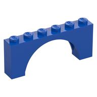 Brick Arch 1 x 6 x 2 - Thin Top without Reinforced Underside [New Version] (Blue)