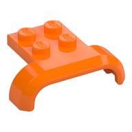 Wheel Arch, Mudguard 3 x 4 with 2 x 2 Plate (Orange)