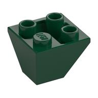 Brick Sloped Inverted 45° 2 x 2 Double Convex (Dark Green)