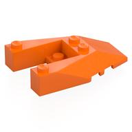 Brick Wedged, Sloped 6 x 4 Cutout, Stud Notches (Orange)