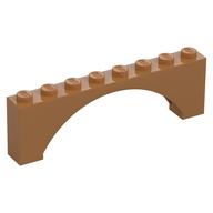 Brick Arch 1 x 8 x 2 Raised (Medium Nougat)