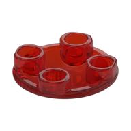 Plate Round 2 x 2 with Rounded Bottom [Boat Stud] (Trans-Red)