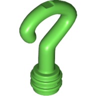 Equipment Cane Handle, Question Mark with Stud Holder (Riddler) (Bright Green)